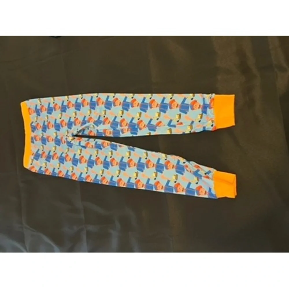 Trendy Tots Blippi Bamboo Pajamas Set Blue Orange Boys Size 7-8T Visco Sleepwear